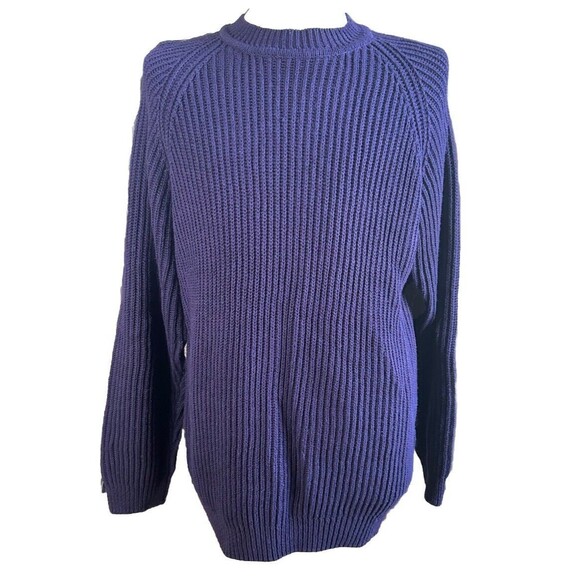 Vintage 90’s Purple Heavyweight Oversized Knit Sweater - Picture 1 of 3